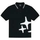 BLACK HALFTONE 3STA POLO - New