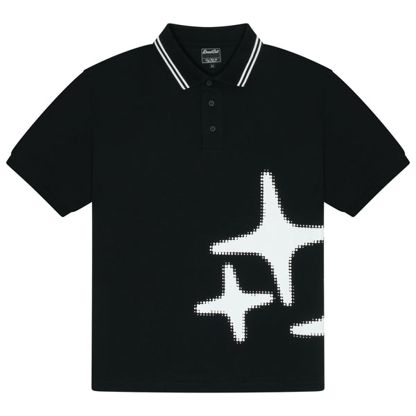 BLACK HALFTONE 3STA POLO