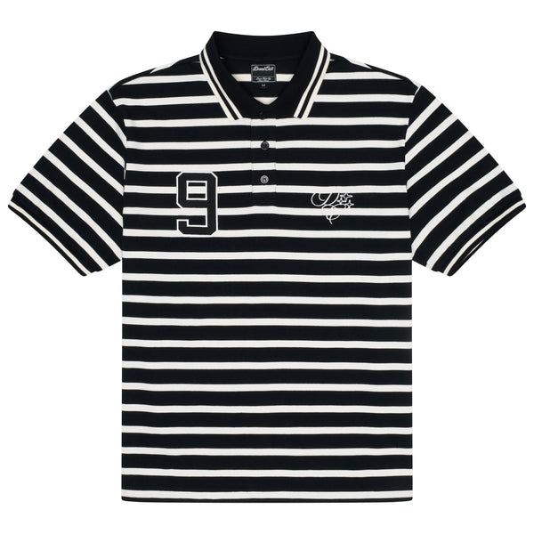 NO.9 STRIPE HEAVY POLO (BLACK)