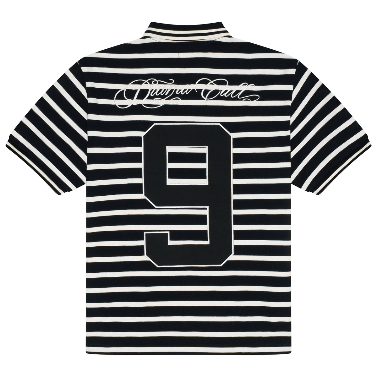 NO.9 STRIPE HEAVY POLO (BLACK) - New