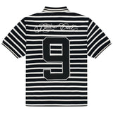 NO.9 STRIPE HEAVY POLO (BLACK) - New