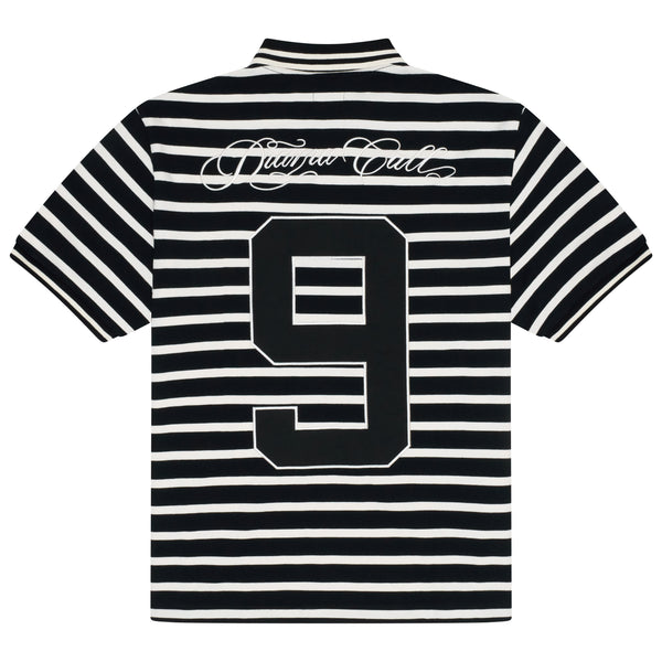 NO.9 STRIPE HEAVY POLO (BLACK)