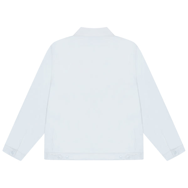 WHITE PLEATED STA JACKET