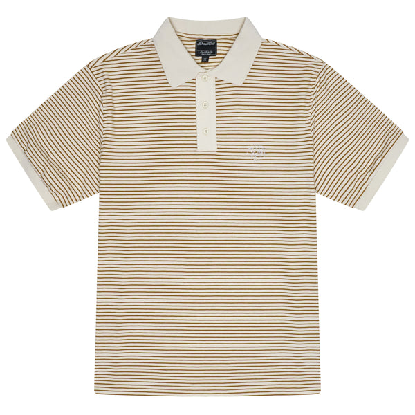 BEIGE STA SCRIBBLE STRIPED POLO