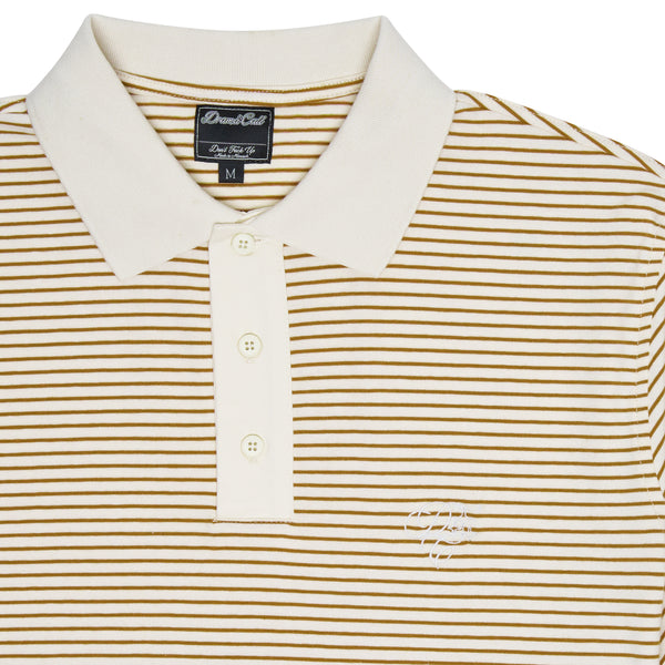 BEIGE STA SCRIBBLE STRIPED POLO