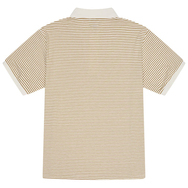 BEIGE STA SCRIBBLE STRIPED POLO