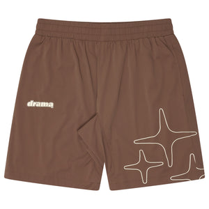 LIGHTWEIGHT NYLON SHORTS (ESPRESSO BROWN)