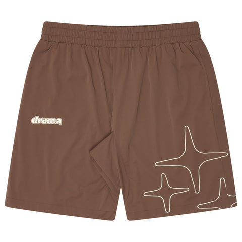 LIGHTWEIGHT NYLON SHORTS (ESPRESSO BROWN)