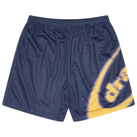 NAVY N YELLA OVAL MESH BASKETBALL SHORTS