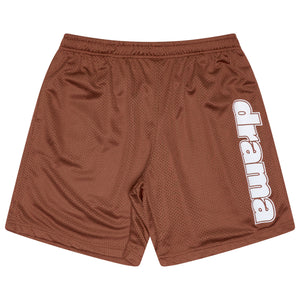 RUST ORANGE STAPLE MESH BASKETBALL SHORTS