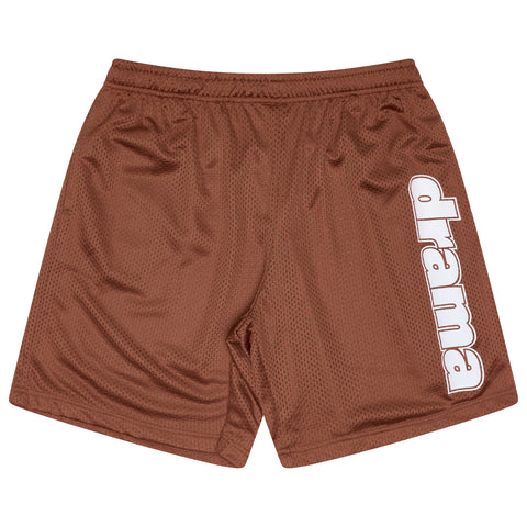 RUST ORANGE STAPLE MESH BASKETBALL SHORTS