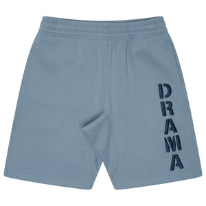 BLU STENCIL COTTON SHORTS