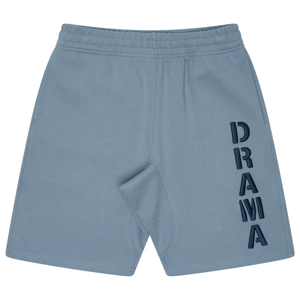 BLU STENCIL COTTON SHORTS