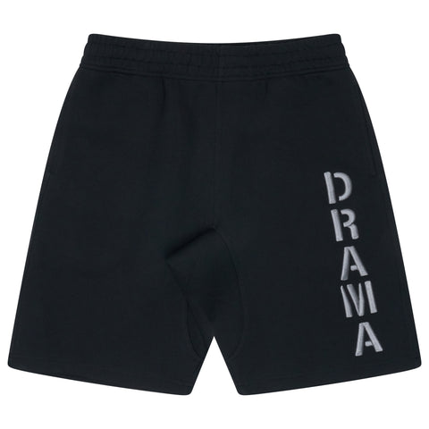BLACK STENCIL COTTON SHORTS