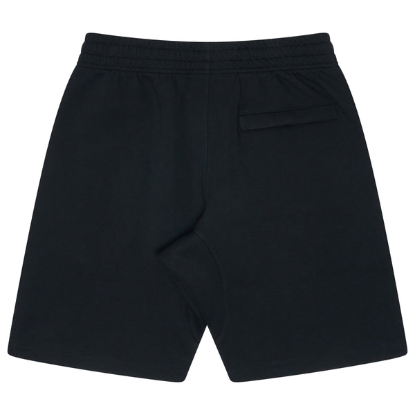 BLACK STENCIL COTTON SHORTS