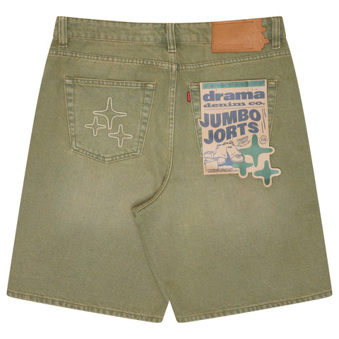 JUMBO JORTS (GREEN WASH)