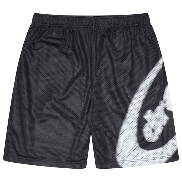 BLACK OVAL MESH SHORTS