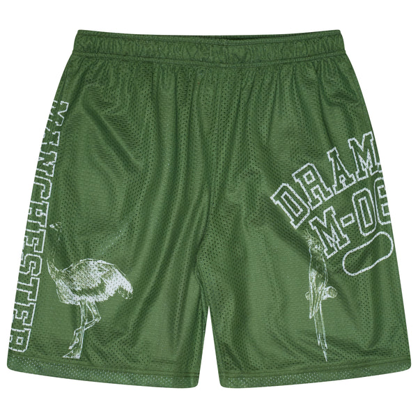 GREEN ANIMAL MESH SHORTS