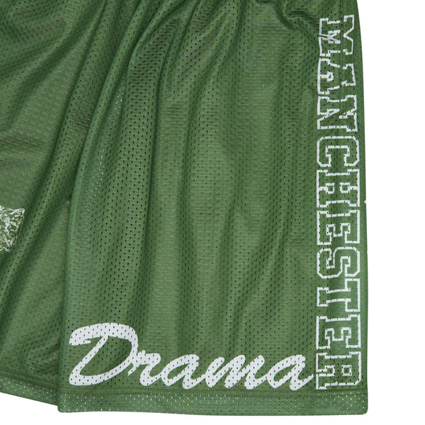 GREEN ANIMAL MESH SHORTS