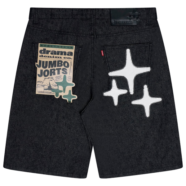 3STA HALFTONE JUMBO JORTS (BLACK)