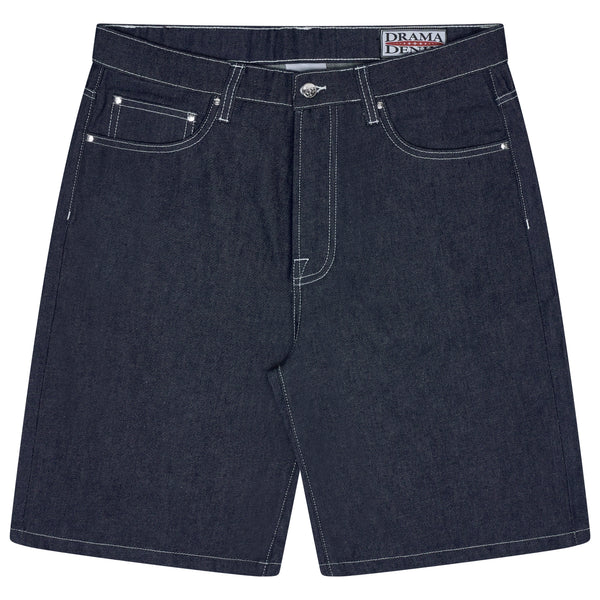 3STA STITCH JUMBO JORTS (RAW INDIGO)