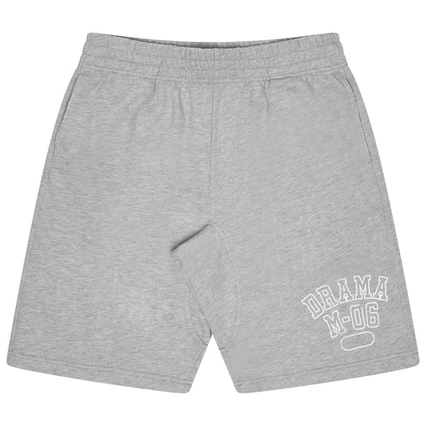 OG GREY DISTRESSED COLLEGE SHORTS