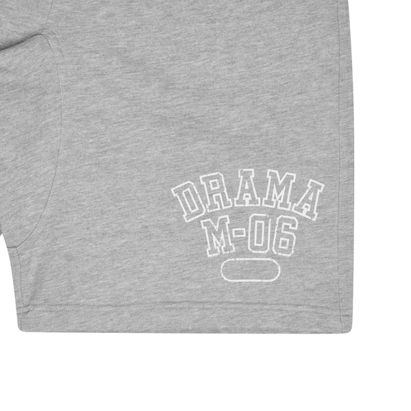 OG GREY DISTRESSED COLLEGE SHORTS