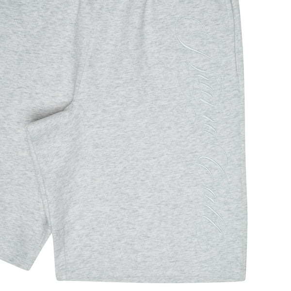 LITE GREY SCRIBBLE STITCH SHORTS