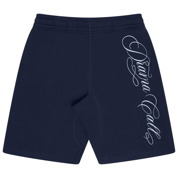 NAVY SCRIBBLE STITCH SHORTS