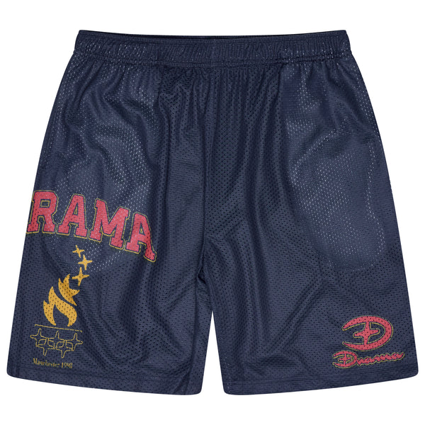 NAVY OLYMPIC MESH SHORTS