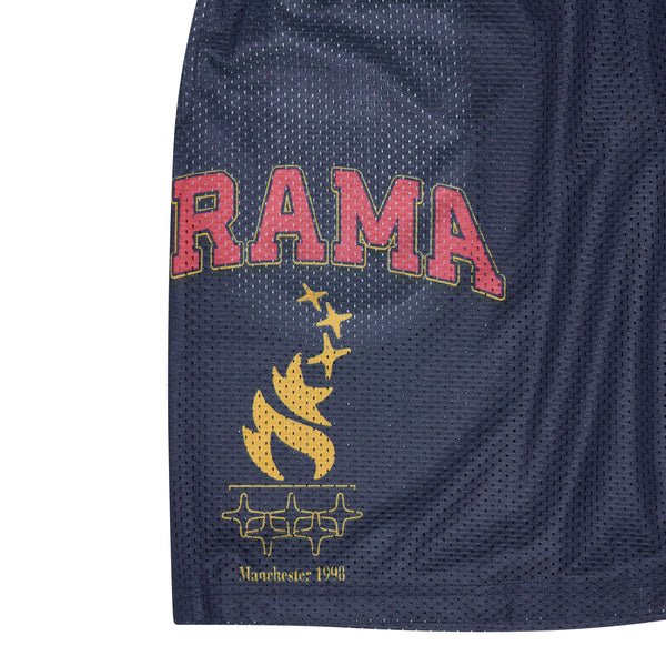 NAVY OLYMPIC MESH SHORTS