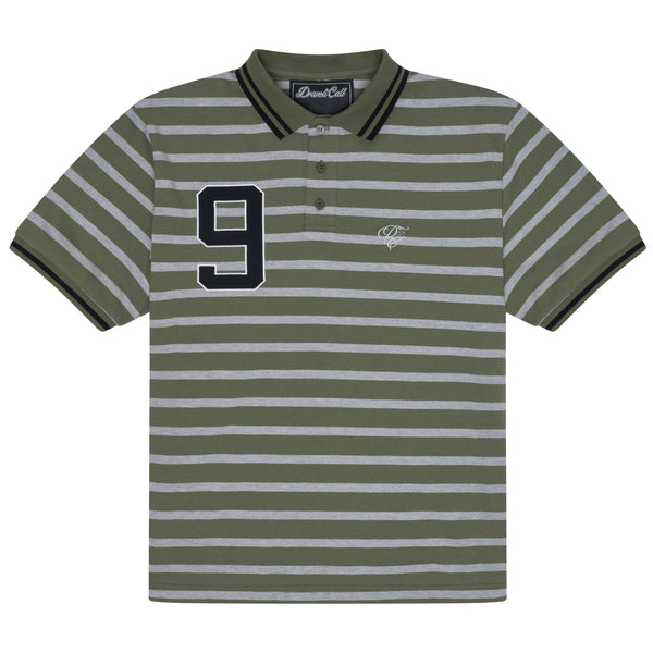 NO.9 STRIPE POLO (GREEN)