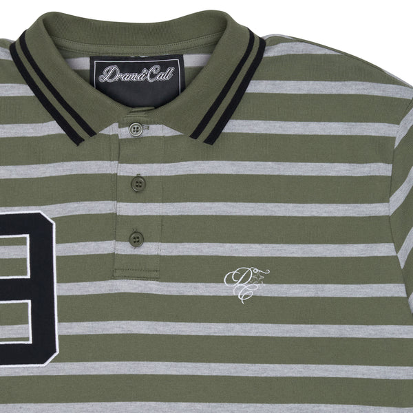 NO.9 STRIPE POLO (GREEN)