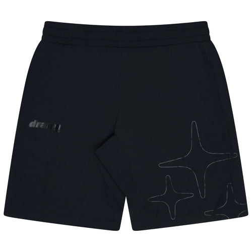 BLACK LIGHTWEIGHT NYLON SHORTS