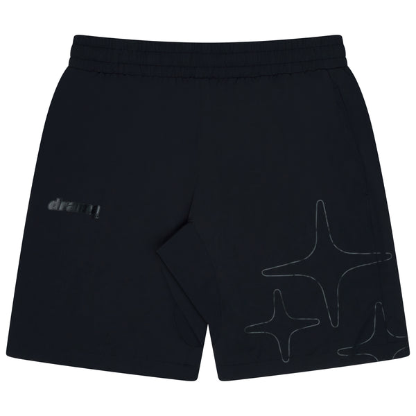 BLACK LIGHTWEIGHT NYLON SHORTS