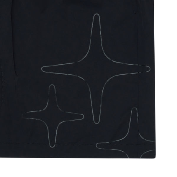 BLACK LIGHTWEIGHT NYLON SHORTS