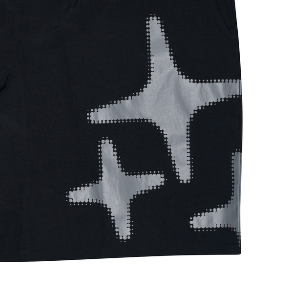 BLACK HALFTONE 3STA SWIM SHORTS