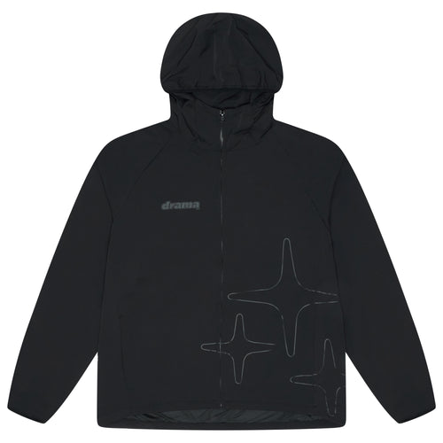 BLACK LIGHTWEIGHT NYLON JACKET