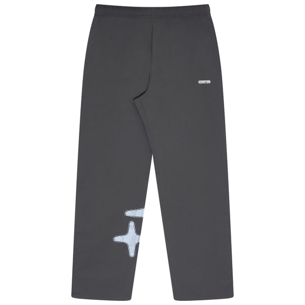 DARK GREY HALFTONE NYLON TRACK PANTS