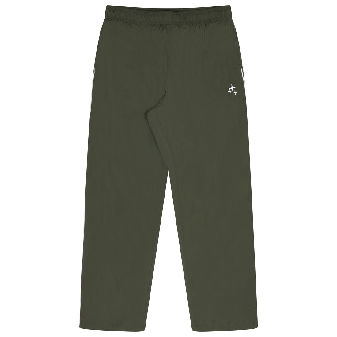 ARMY GREEN STA BAGGY NYLON PANTS
