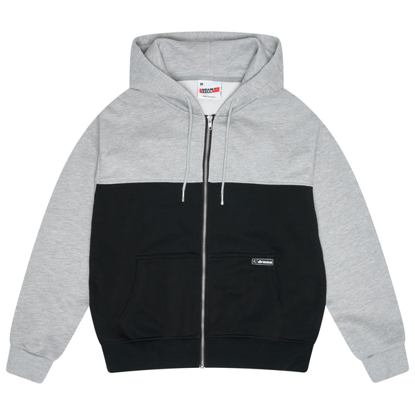 BLACK N GREY SPLIT ZIP UP