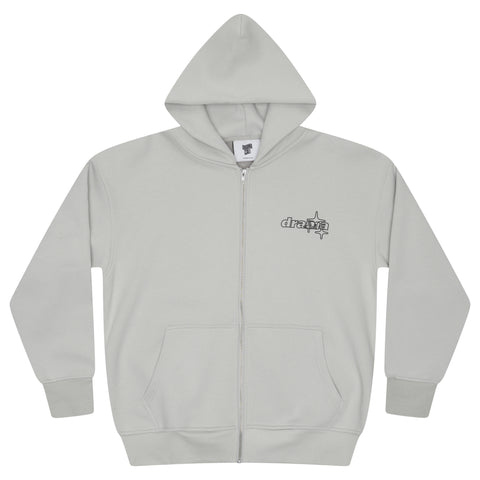 GREY LINE-STA ZIP UP HEAVY HOOD