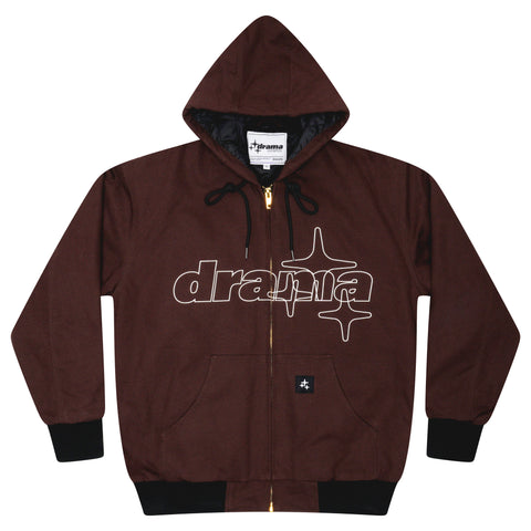 BROWN HEAVY CANVAS GRAFT JACKET