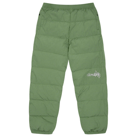 ARMY GREEN DUCK DOWN PUFFAH PANTS