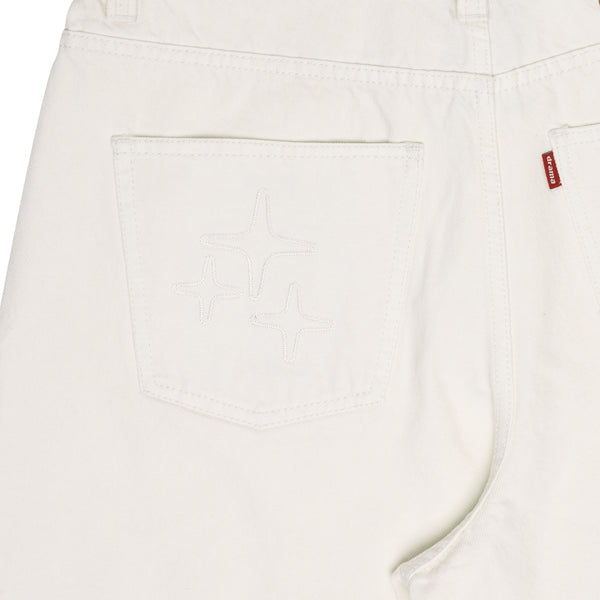 3STA STITCH JUMBO JORTS (CREAM)