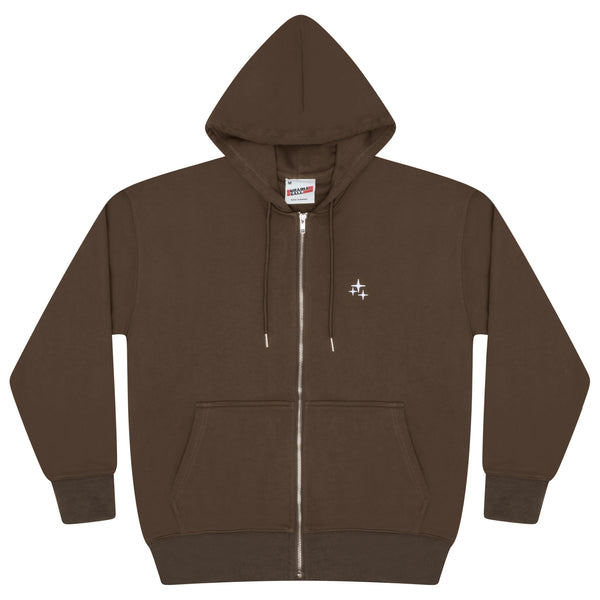 ESPRESSO BROWN STA ZIP UP