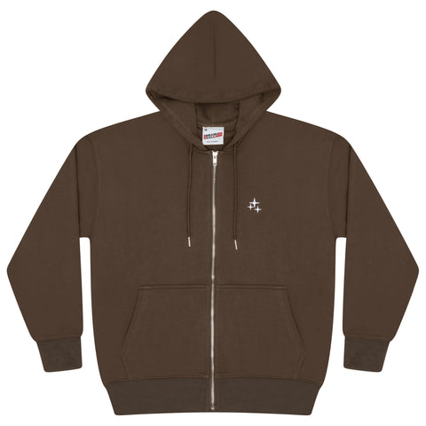 ESPRESSO BROWN STA ZIP UP