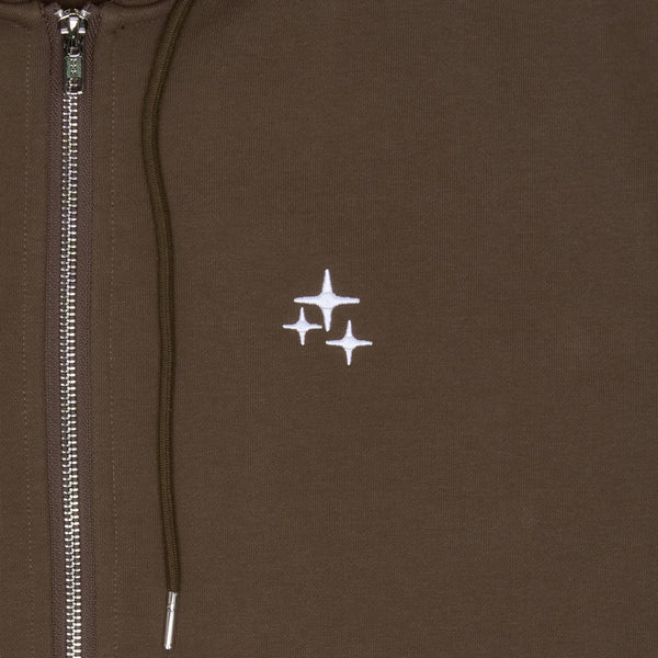 ESPRESSO BROWN STA ZIP UP