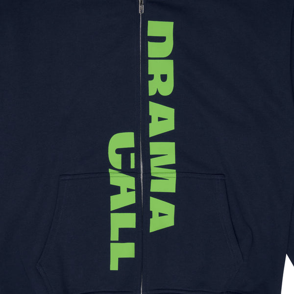 ZIP LINE HOOD (NAVY N GREEN)