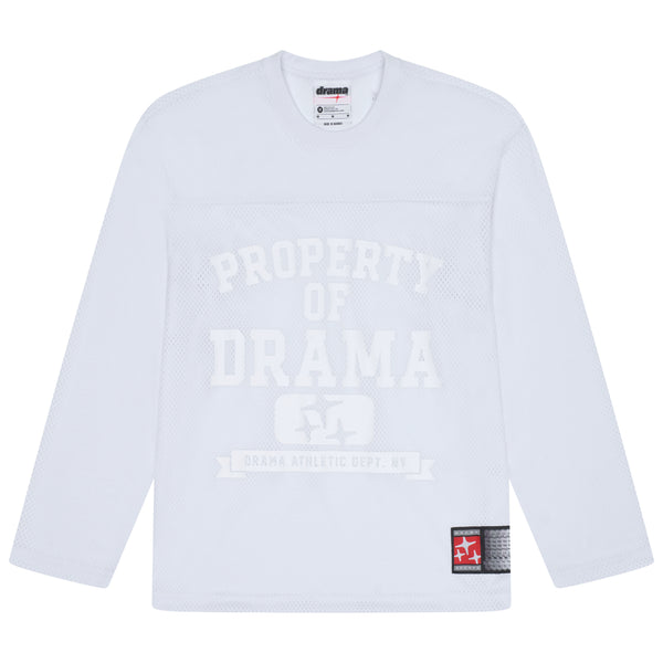 WHITE ON WHITE ATHLETIC LONGSLEEVE JERSEY
